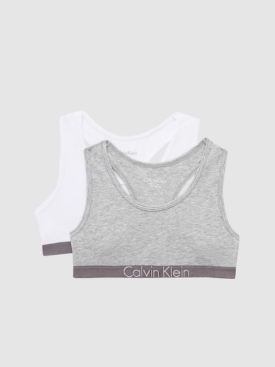 Calvin Klein Ruhák HU448847 | Calvin Klein Intense Power Lány Bralette Szürke / Fehér